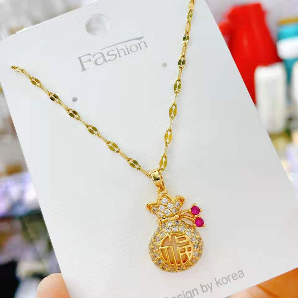 Women's Fashion Trendy Grace Lucky Bag Clavicle Necklace