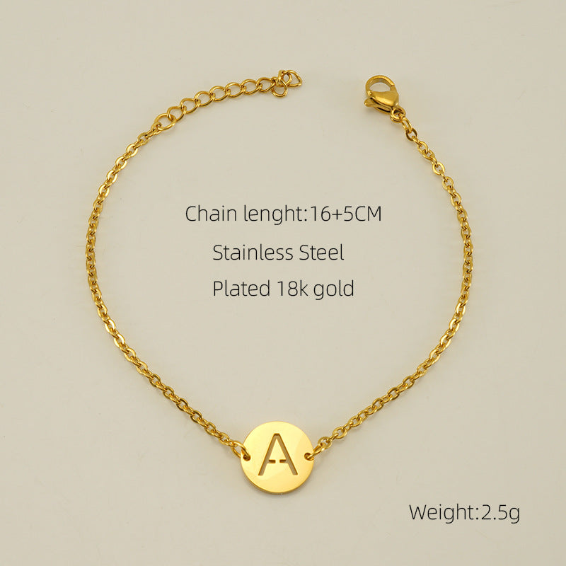 Titanium Steel Letter Female Fashion Personality Bracelets