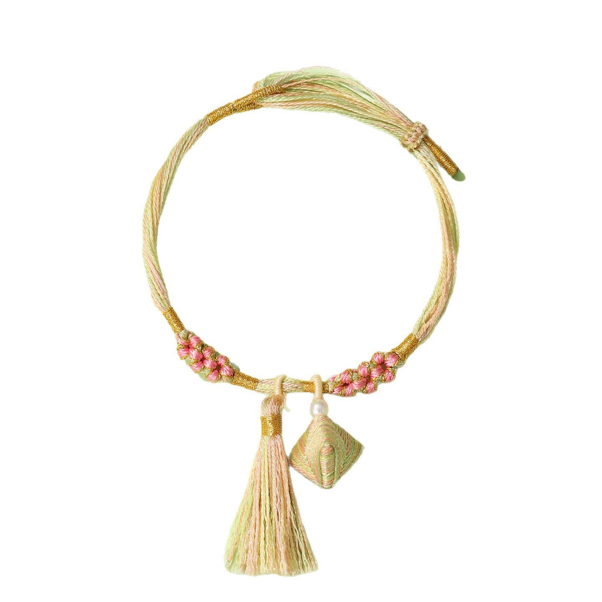 Boat Festival Colorful Rope Peach Blossom Knot Bracelet