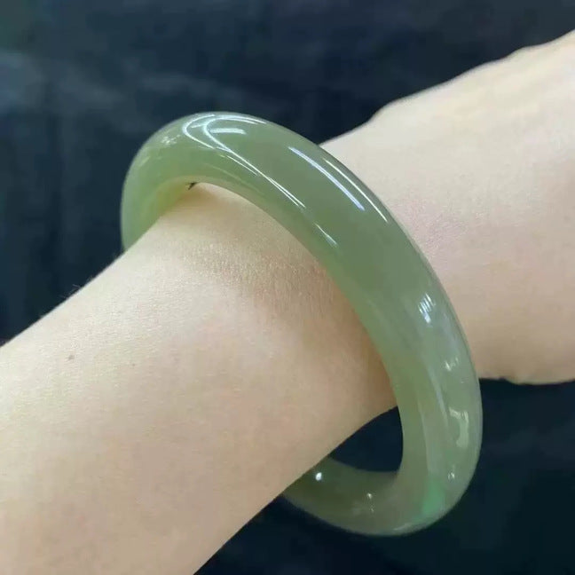 Women's Jade Pink Crystal Round Bar Girlfriends Han Chinese Bracelet