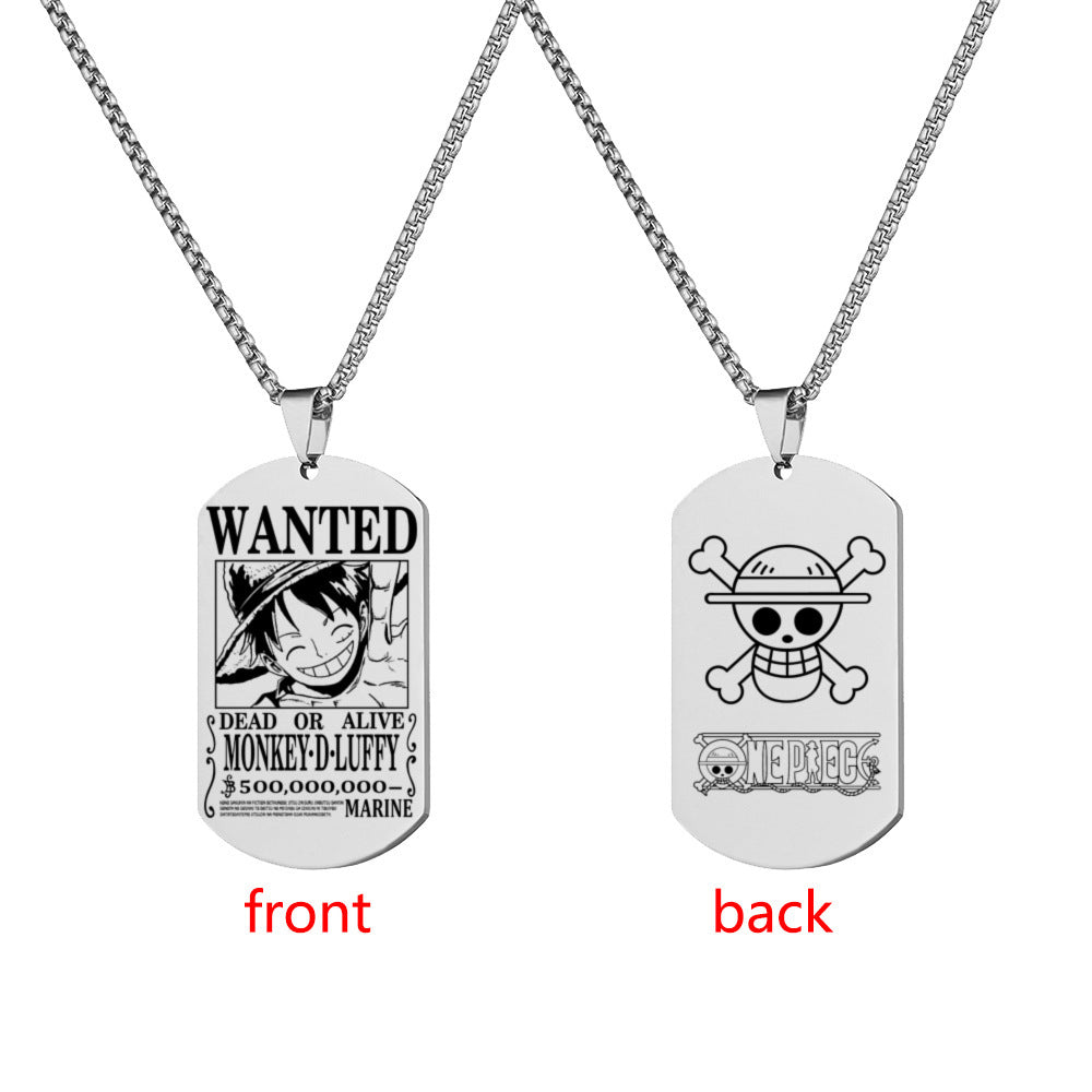 Wanted Order Dog Tag Lettering Sea King Necklaces