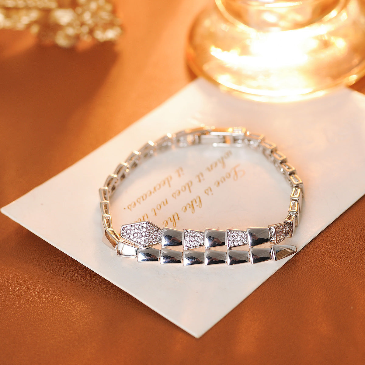 Couple High-grade Snake-shaped Glossy Tail Connection Bracelet