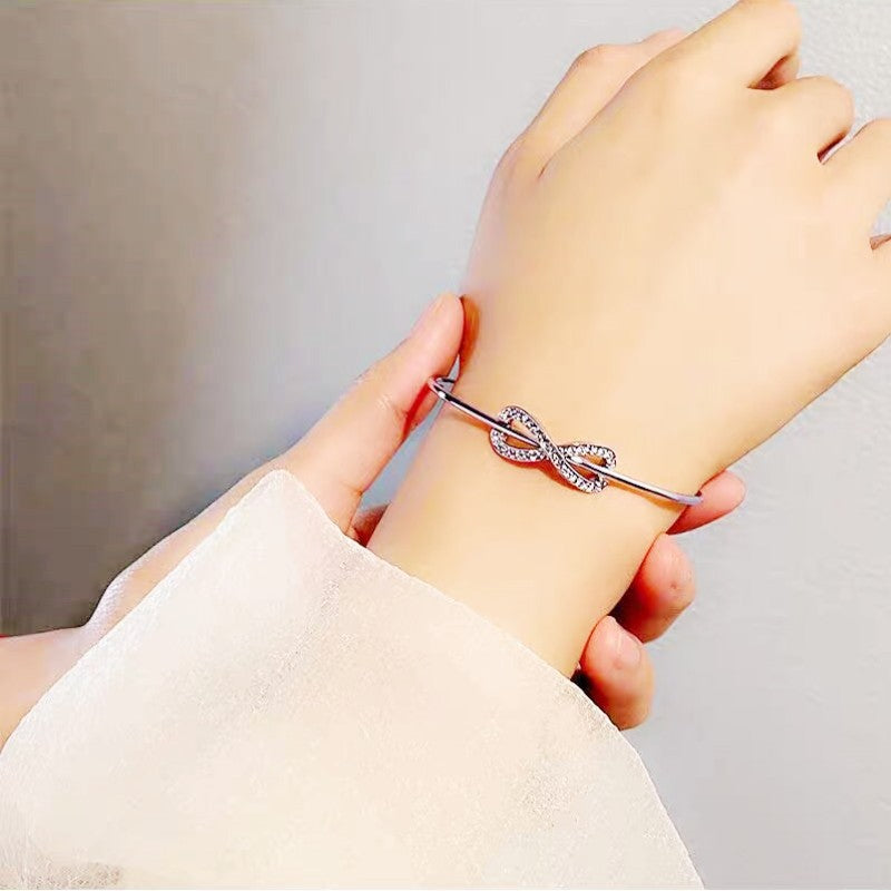 Women's Korean Style Personalized Simple With Diamond Opening Bracelet