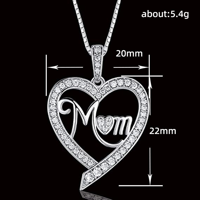 Glamorous Shi Mother's Day Gift Heart-shaped Necklaces
