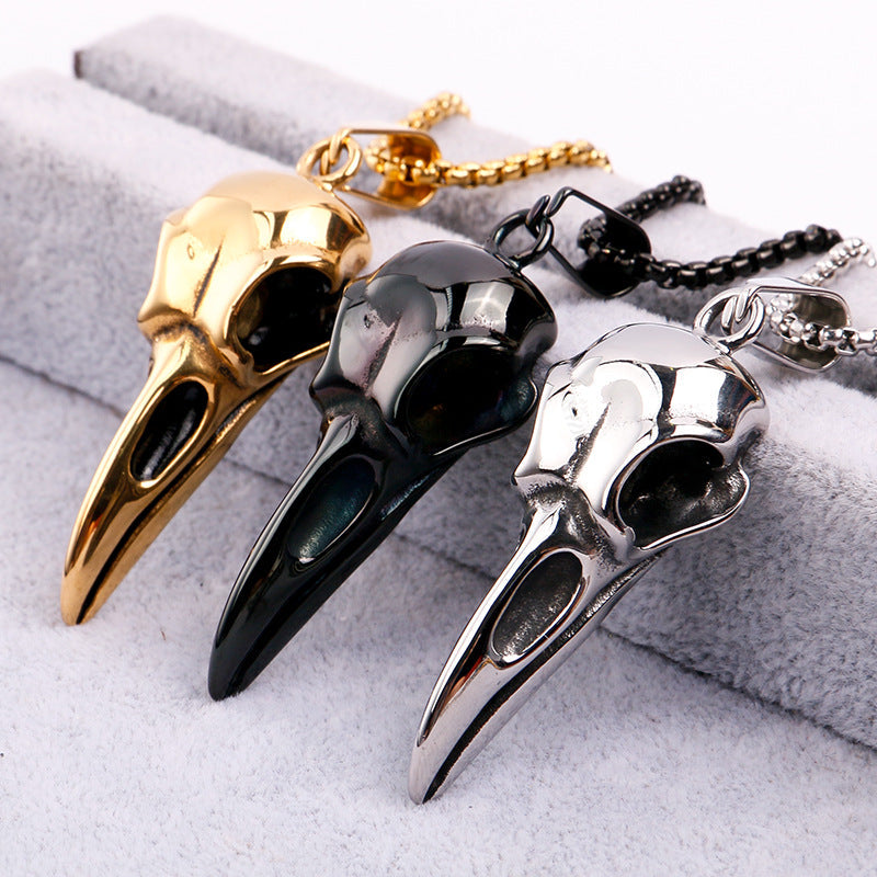 Men's Fashion Trend Eagle Head Crow Bird Pendants