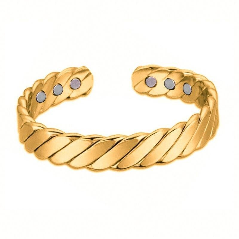 Environmental Protection Alloy Fashion Trend Open Optional Striped Magnet Bracelet