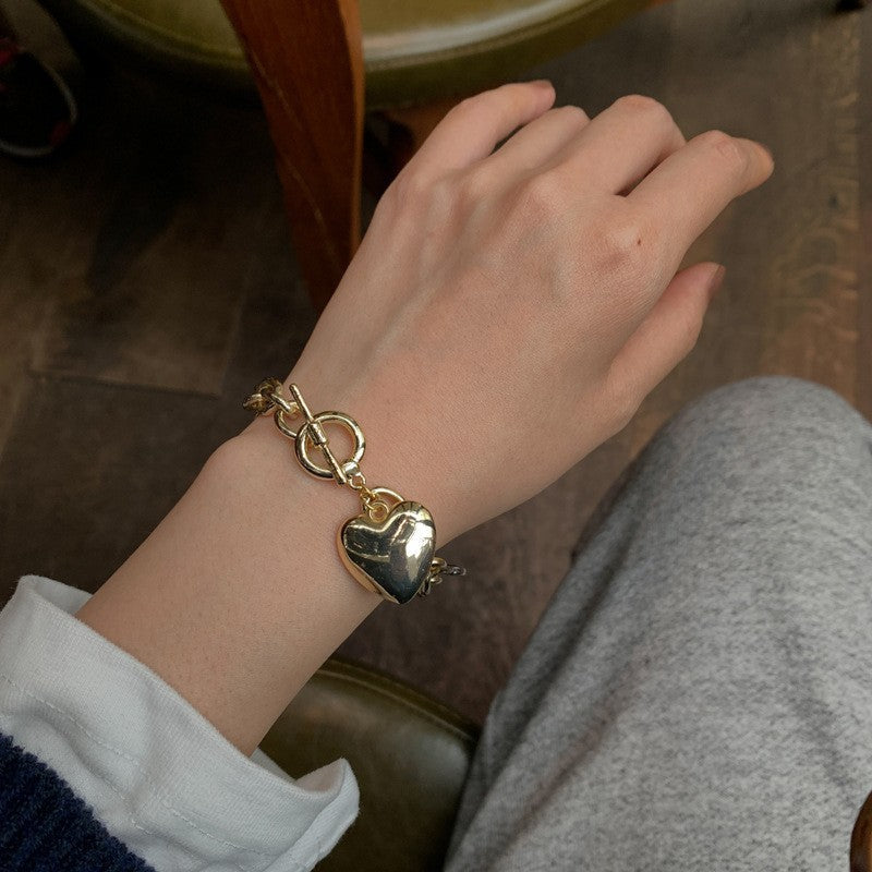 Simple Heart Female Fashion Personality Shape Bracelet