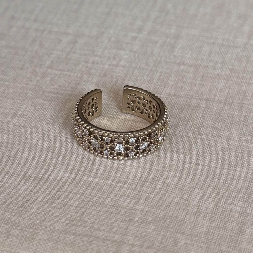 Special Interest Light Luxury Hollow Zircon Index Finger Female French Rings