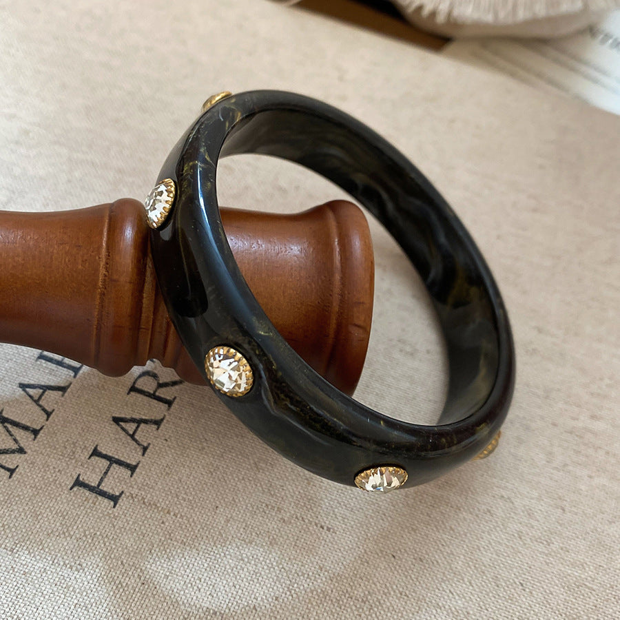 Acrylic Irregular Retro Unique Design Niche Simple Bracelet