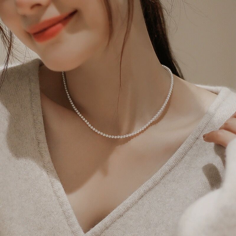 Very Small Rice Pearl Female Light Luxury Necklaces