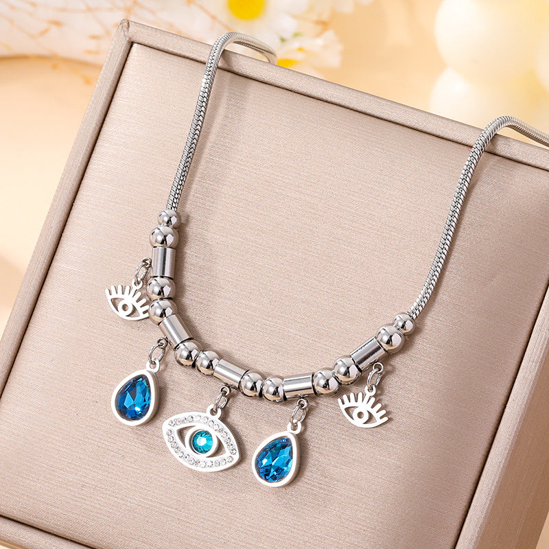 Women's Fashion Devil's Eye Titanium Steel Light Bracelet