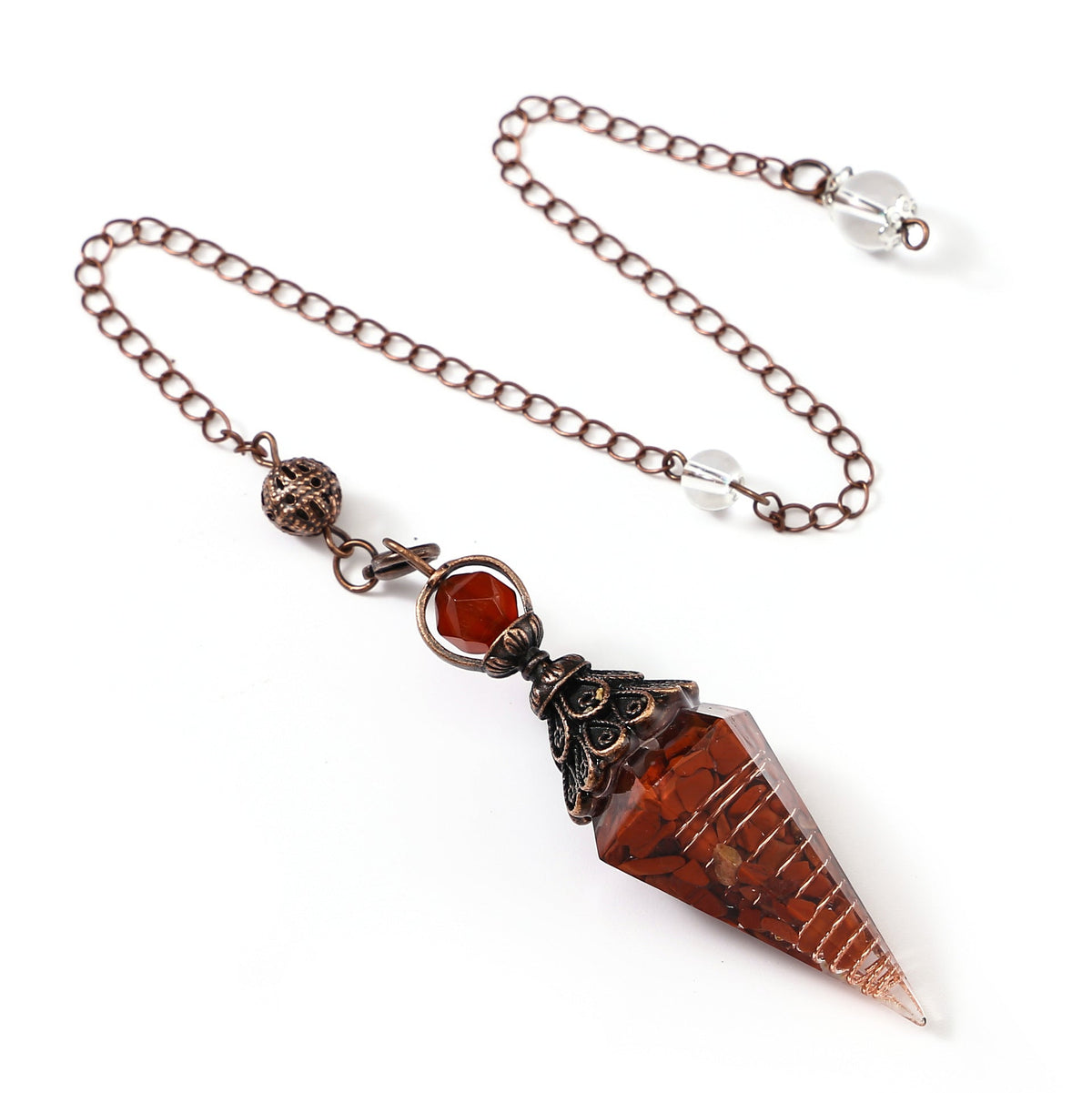Sier Colorful Crystal Pendulum Stone Gravel Pendants