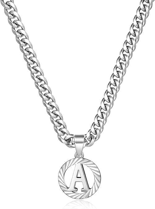 Men's Style White Gold Color Cuban Link Chain Necklaces