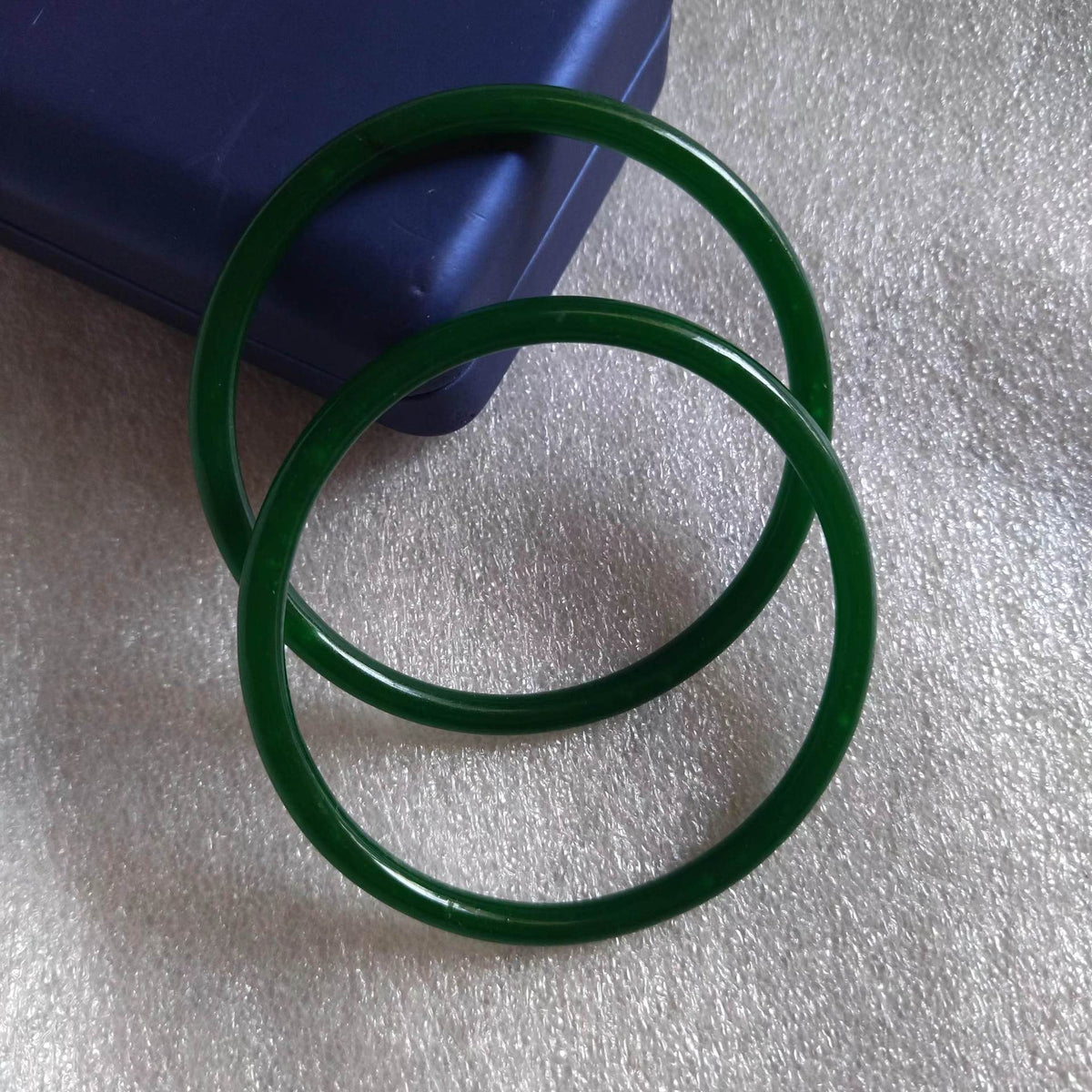 Inner Diameter Jingle Glass Imitation Jade Fine Rings