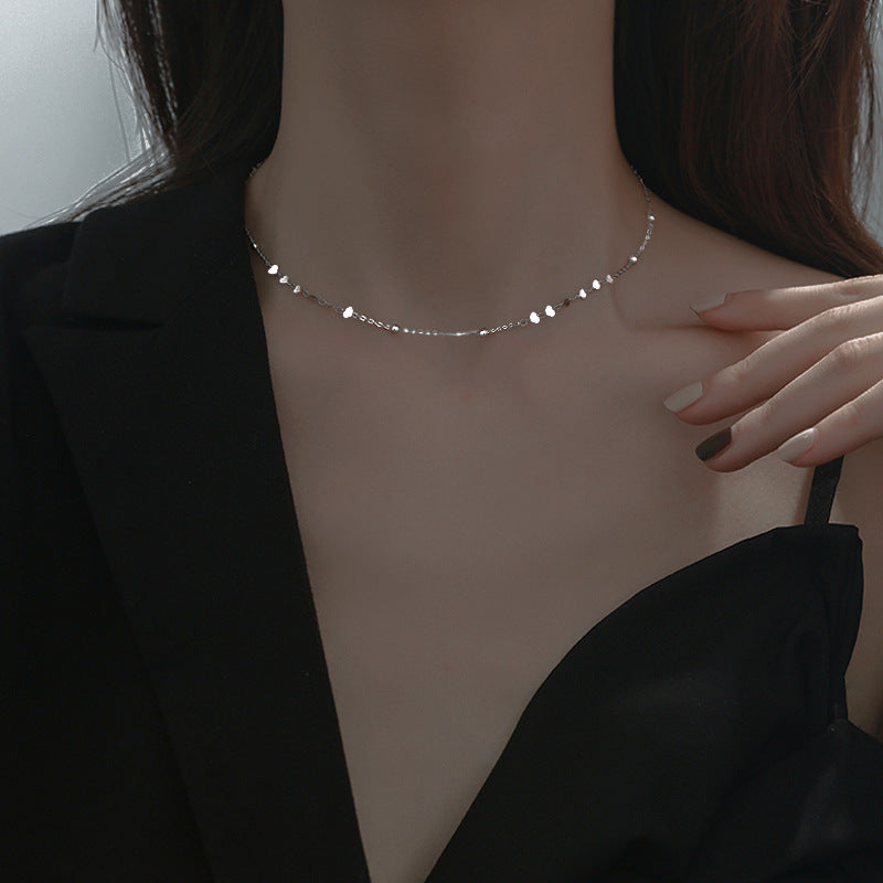 Women's Heart-shaped Simple Style High Sense Niche Necklaces