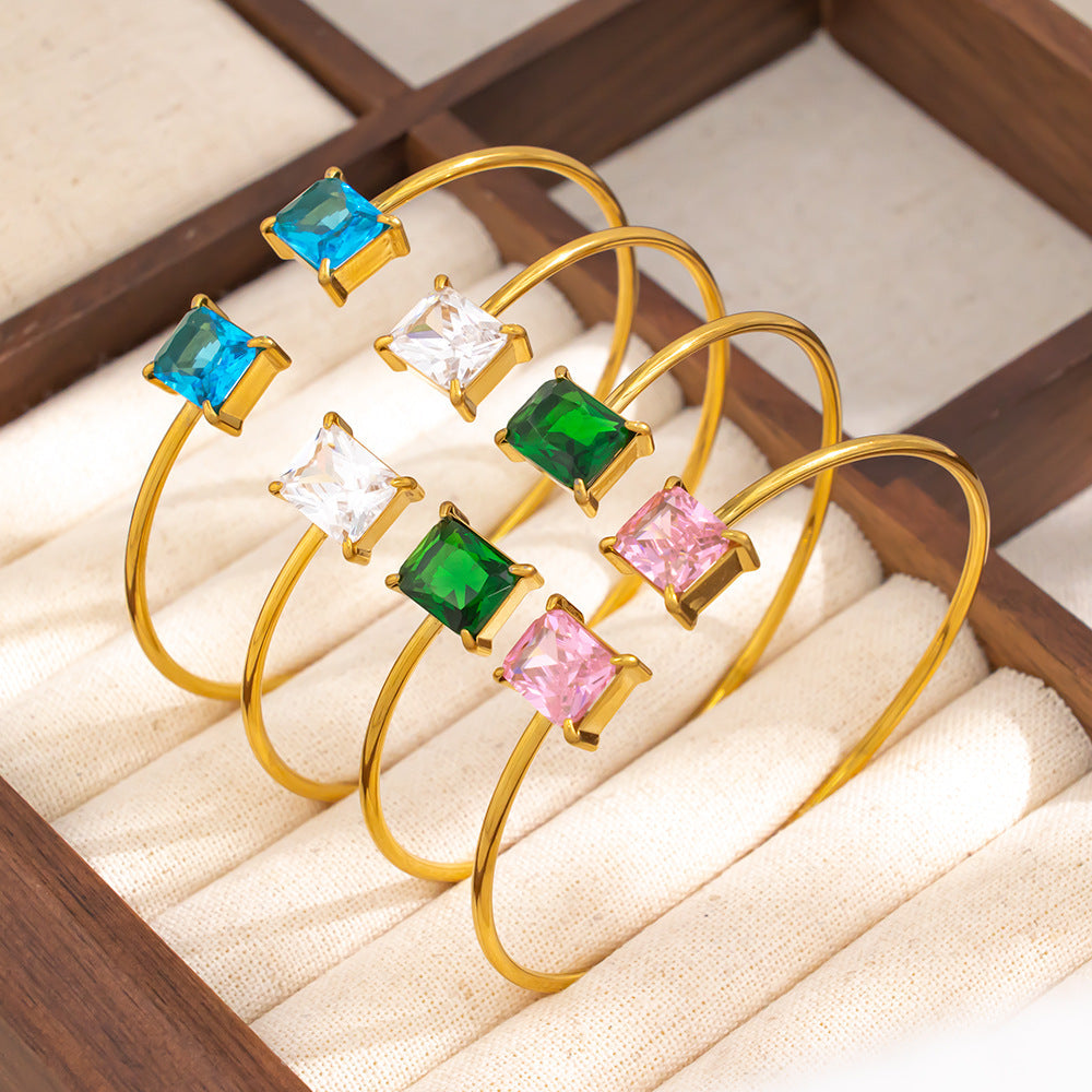 Female Fashion Design Sense Color Square Bracelets