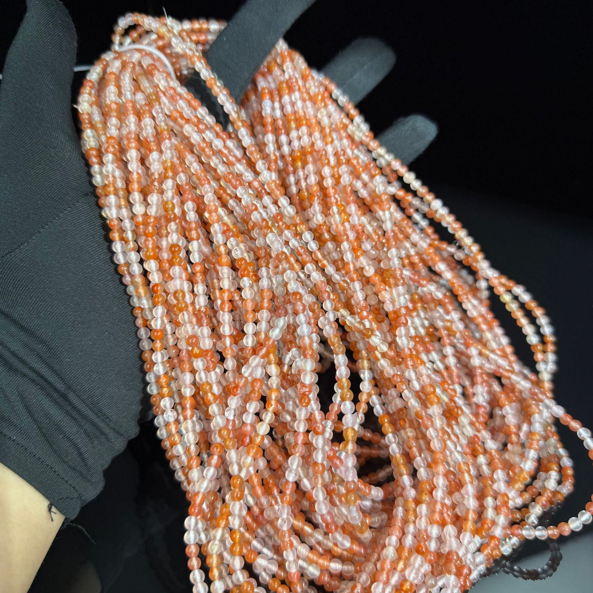 Natural Stone Crystal South Red Small Size Beads String Bracelets