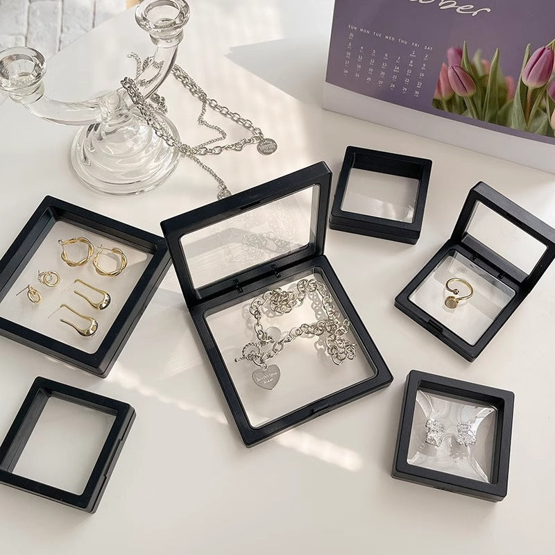 Film Transparent Plastic Suspension Box Storage Display Necklaces