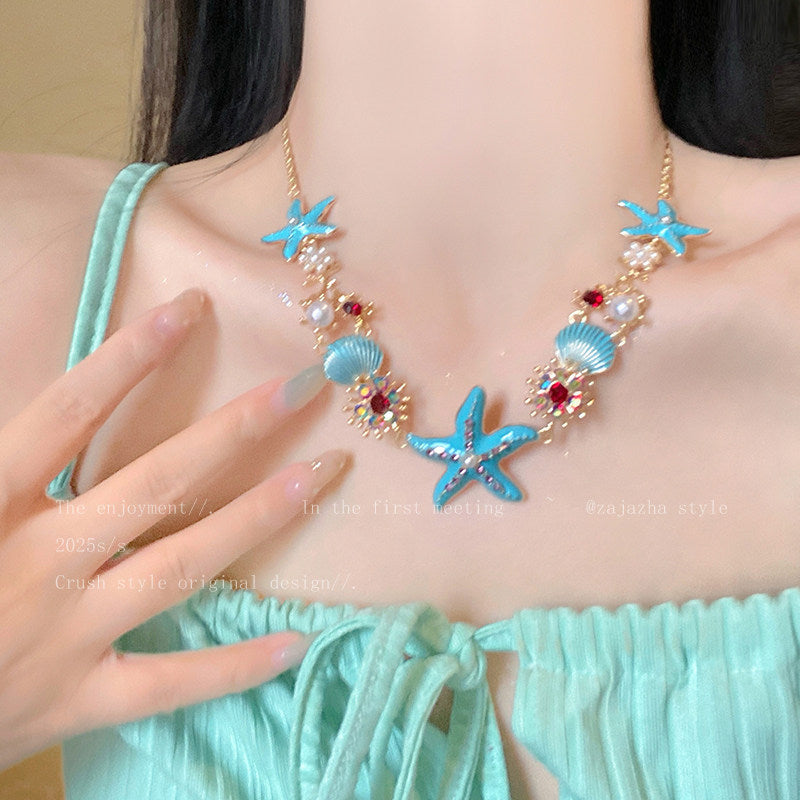 Women's Pearl Shell High-grade Light Luxury Minority Clavicle Necklace