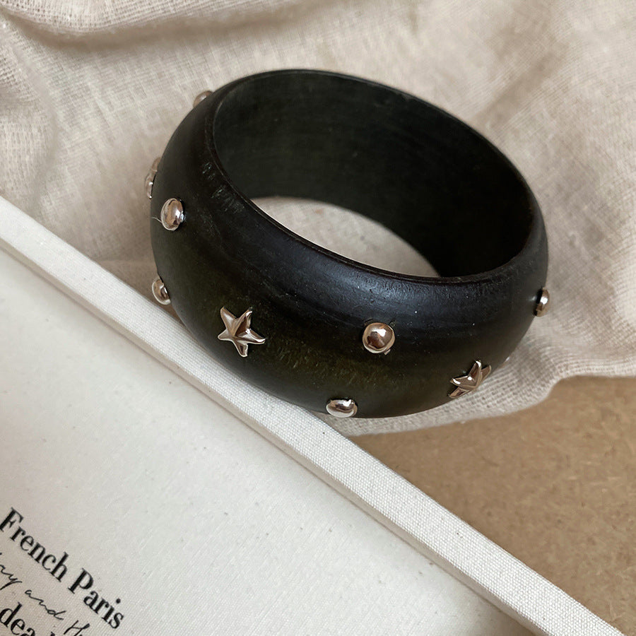 Acrylic Irregular Retro Unique Design Niche Simple Bracelet