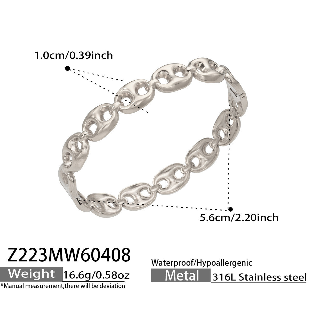 Women's Light Luxury High-grade Stainless Steel Gold Pig Bracelet