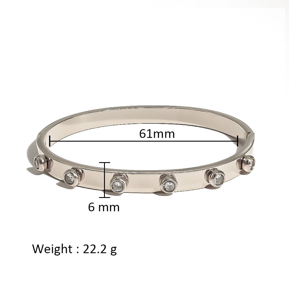 Women's Stainless Steel Electroplated Eight Awn Star Flower Geometric Bracelets