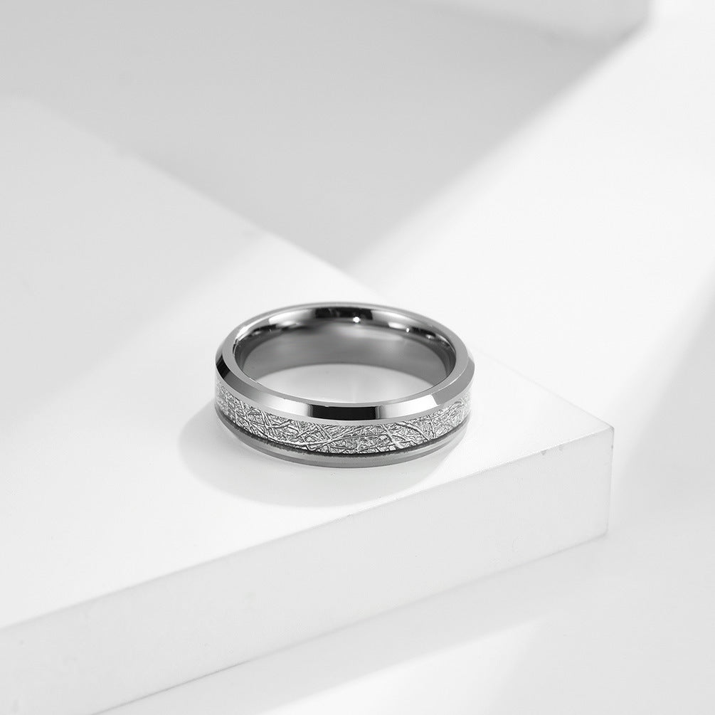 Women's & Men's Tungsten Steel Embedded Ice Silk Niche High Sense Rings