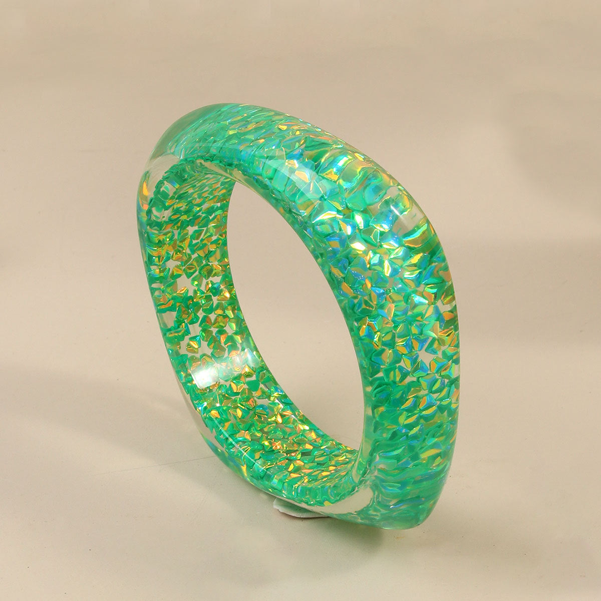 Color Flash Diamond In The Debris Resin Glitter Bracelets