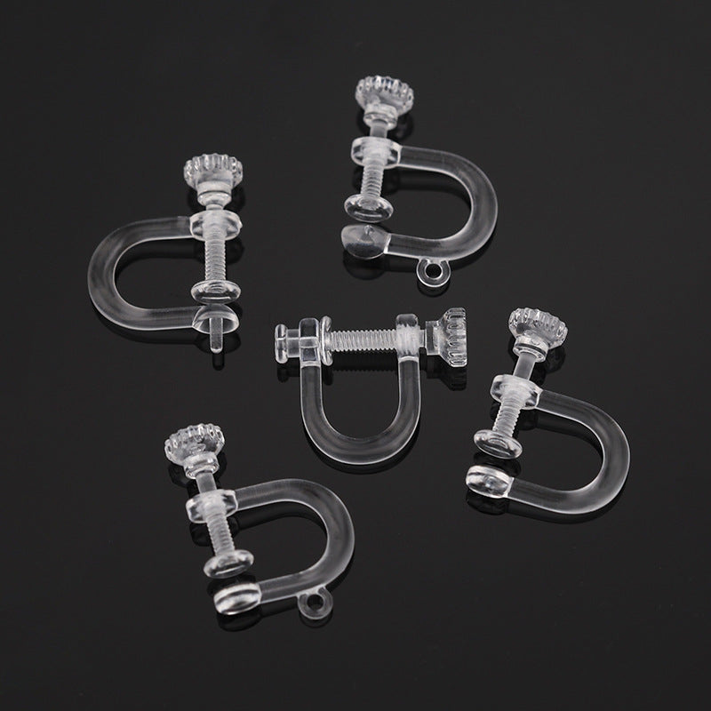 Converter Transparent Invisible Painless Resin Plastic Ear Clip