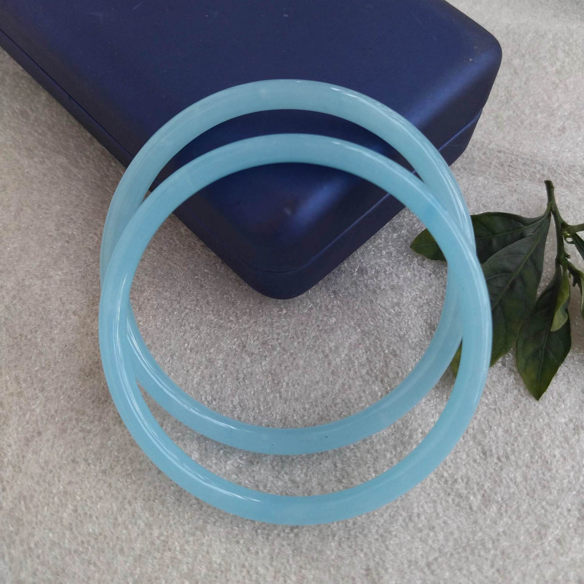 Diameter Glass Imitation Jade Antique Traditional Han Rings