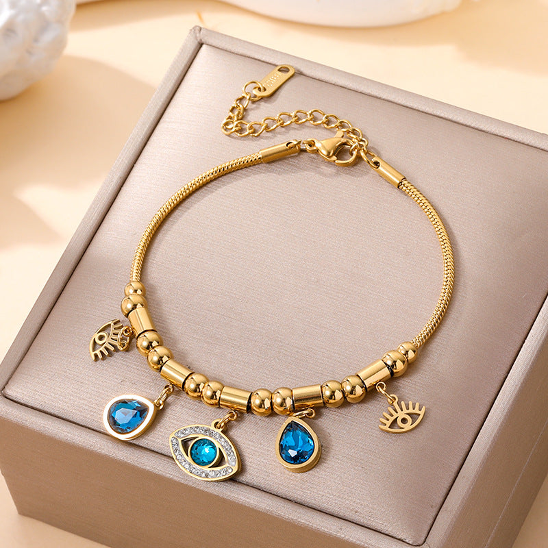 Women's Fashion Devil's Eye Titanium Steel Light Bracelet