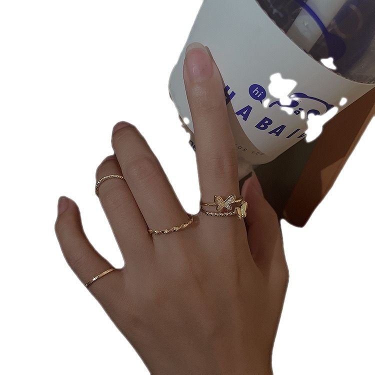 Suit Combination Female Cold Style Opening Adjustable Index Finger Fashion Ring