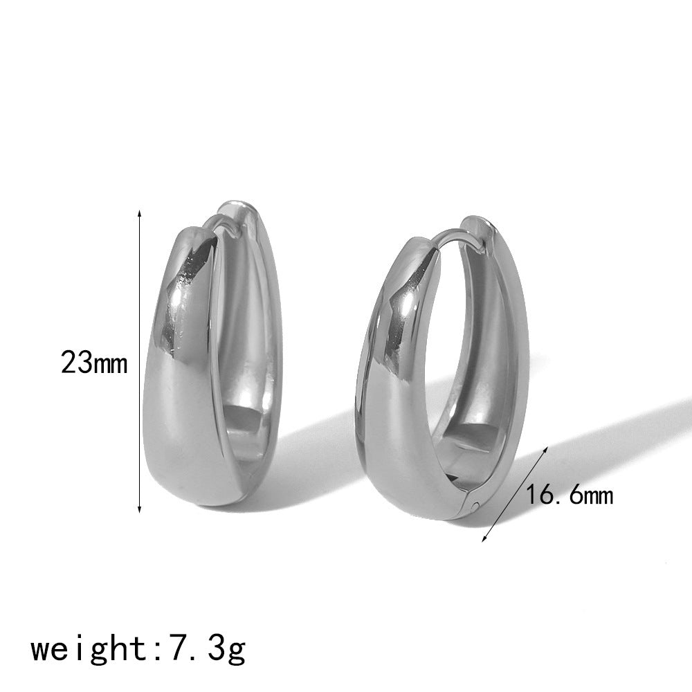Stainless Steel Fashion High-grade Ear Buckle Stud Earrings
