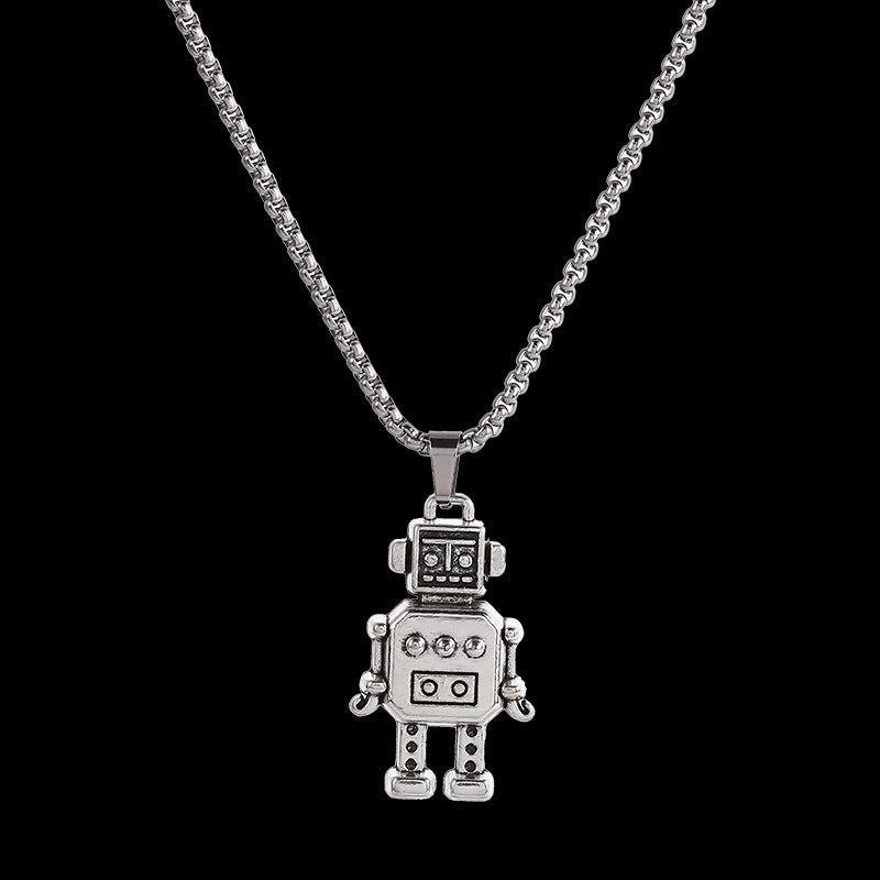 Women's & Men's Steel Hip Hop Fashion Catwalk Sweater Necklaces