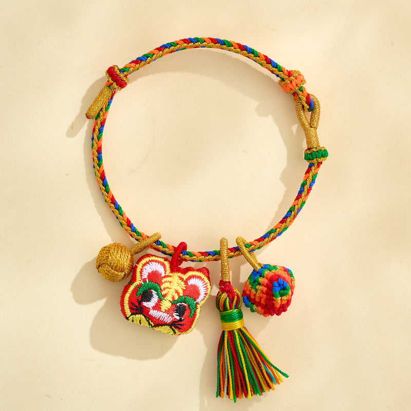 Dragon Boat Festival Colorful Rope Carrying Strap Handmade Braided Adult Bracelet