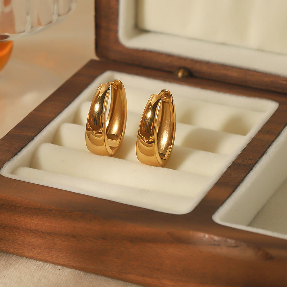 Stainless Steel Fashion High-grade Ear Buckle Stud Earrings