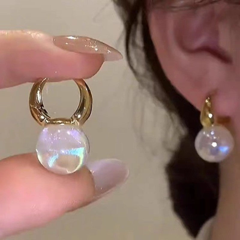 Mermaid Pearl French Style Geometric Light Luxury Earrings