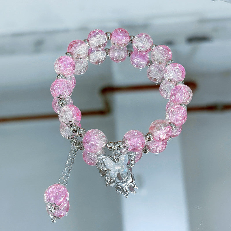 Jade Broken Female Design Mori Style Sweet Color Bracelet