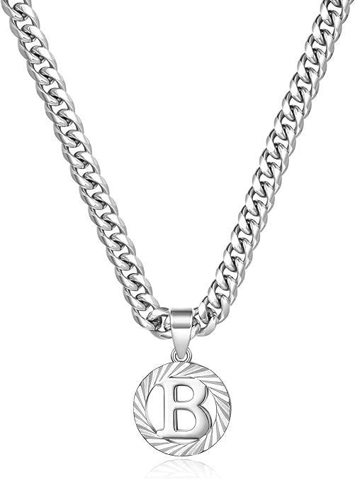 Men's Style White Gold Color Cuban Link Chain Necklaces