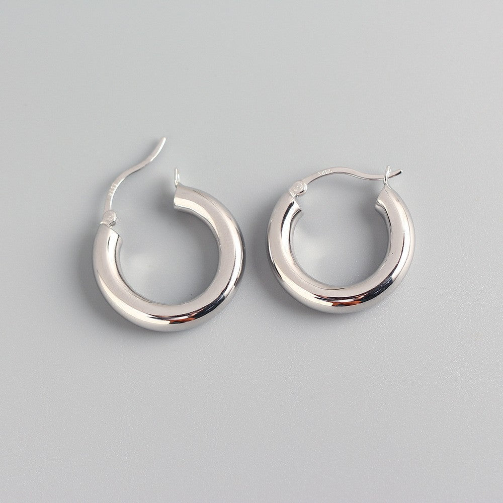 Fashion Style Gold-plated Titanium Steel Personalized Cold Sier Earrings