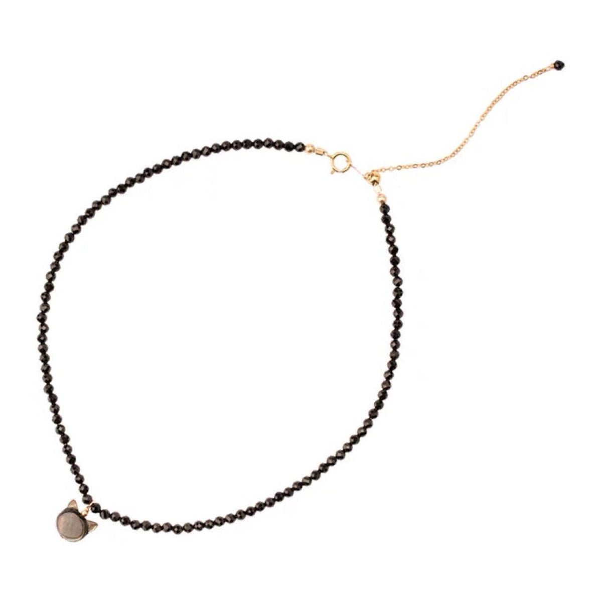 Bag Gold Shining Black Spinel Clavicle Chain Light Luxury Minority Necklace