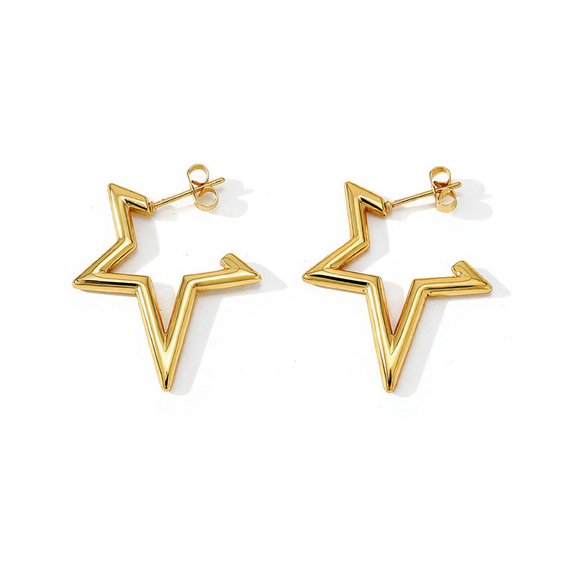 Women's Glossy Surface Water Drop Simple Commute High-grade Stainless Earrings