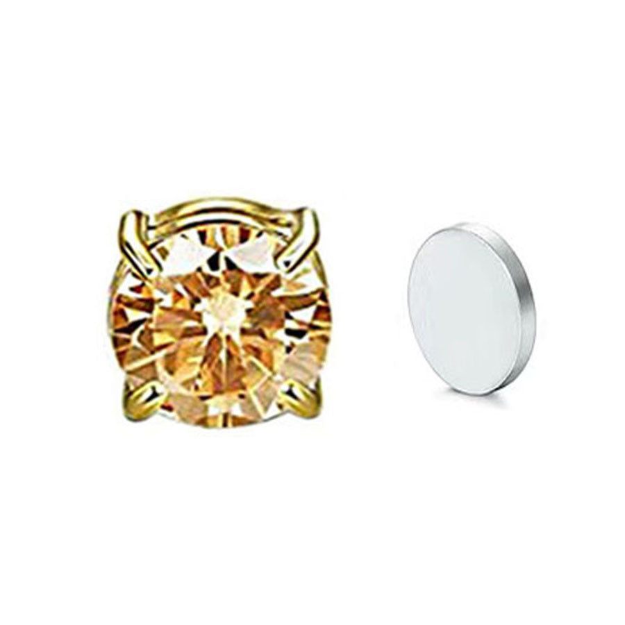 Women's & Men's No Pierced Pseudo Zircon Magnet Clips Earrings