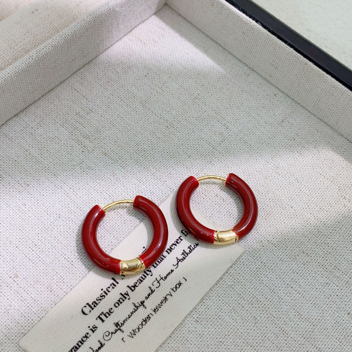 Enamel Drip Glazed Ear Mild Luxury Earrings