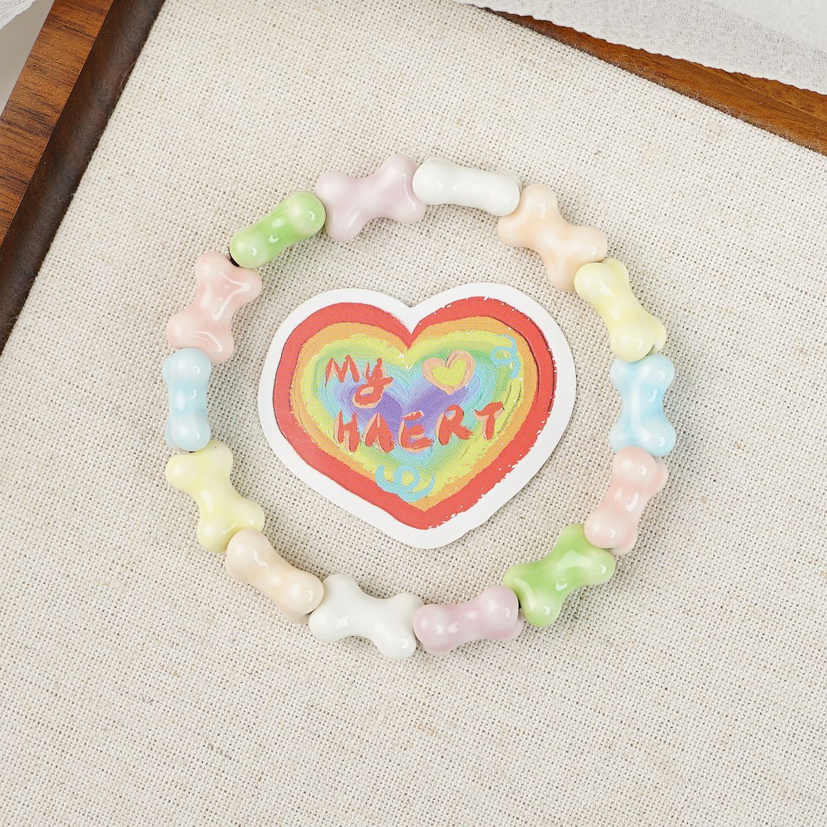Ceramic Painted Pottery Beads Female Literary Bracelet