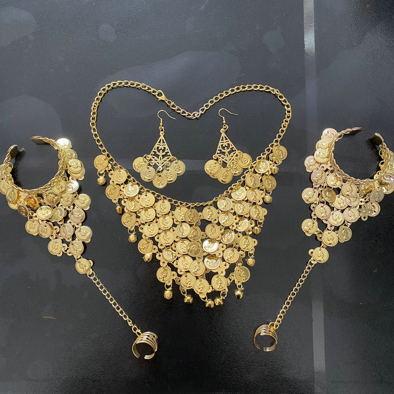 Performance Costume Belly Gold Beauty Head Hair Bracelets
