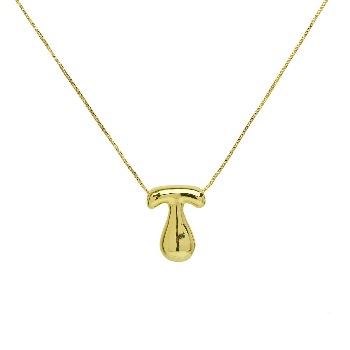 Gold Letter Bubble English Stainless Steel Necklaces