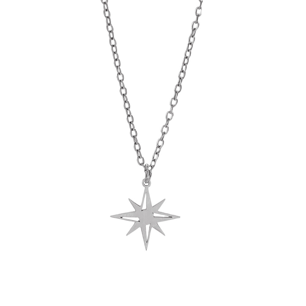 Women's Drop Flower Stainless Steel High-grade Cold Style Necklace