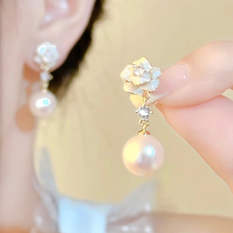 Flower Female Seaside Vacation Dopamine Fashion Temperament Earrings