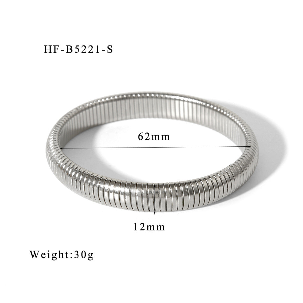 Women's Style Wide-brimmed Goose Throat Elastic Advanced Personalized Snake Bracelets